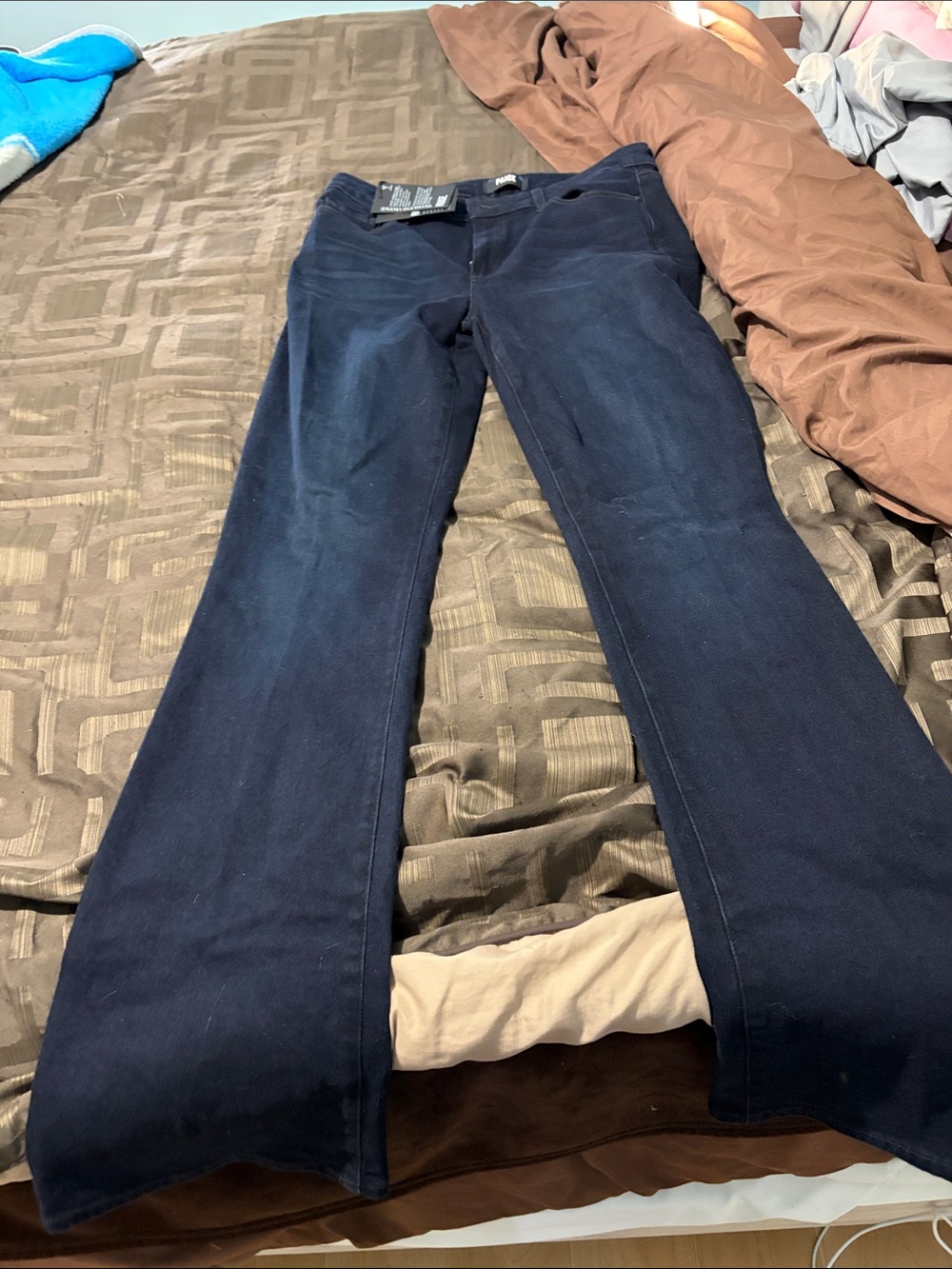 PAIGE Dark Navy Flare Jeans